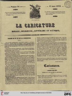Numéro 72 (15 Mars 1832)
