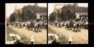 Trachtengruppe Teschener Bauernhochzeit, Schlesien, Kaiserhuldigung, Wien