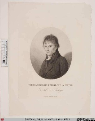 Bildnis Wilhelm Martin Leberecht De Wette