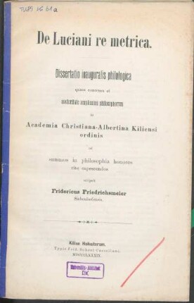 De Luciani re metrica