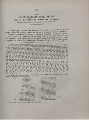 Intorno ad un trattato di aritmetica del P. D. Smeraldo Borghetti Lucchese. [Fortsetzung]