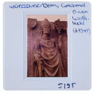 Wolfskeelmeister, Grabmal des Bischofs Otto II. von Wolfskeel,Würzburg, Dom