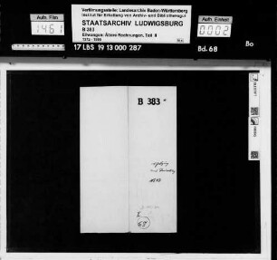 Schatzung und Steuer, angelegt im Amt Bühlertann (Tannenburg)