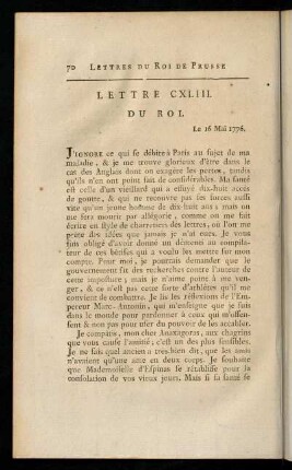 70-82, Lettre CXLIII.-CXLVII.