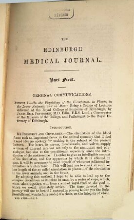 Edinburgh medical journal. 18,1. 1872