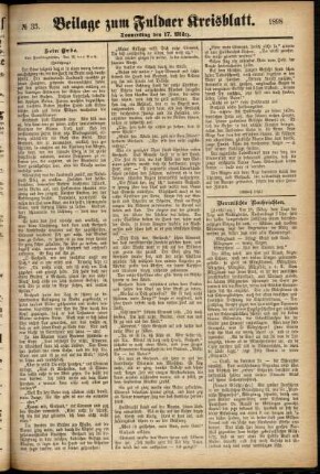 Zweite Ausgabe vom Donnerstag, den 17. März 1898.