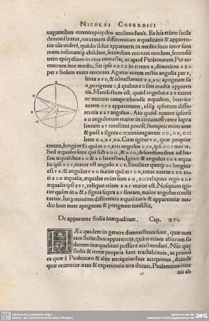 16. De apparente Solis inaequalitate.