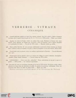 Verrerie - vitraux - céramique