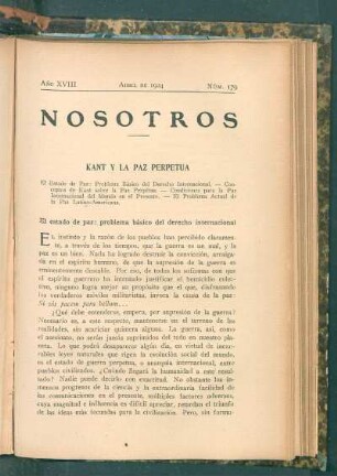 Kant y la Paz Perpetua