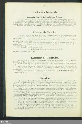IXa. Èchange de Doubles