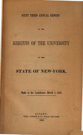 Annual report of the regents. 63. 1850, 1. März