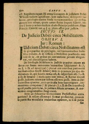 Sectio IX. De Iudicio Debiti circa Nobilitatem