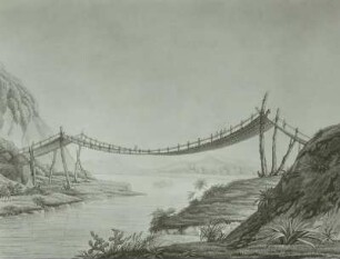Peru, Penipé, Hängebrücke aus Sisalfasern