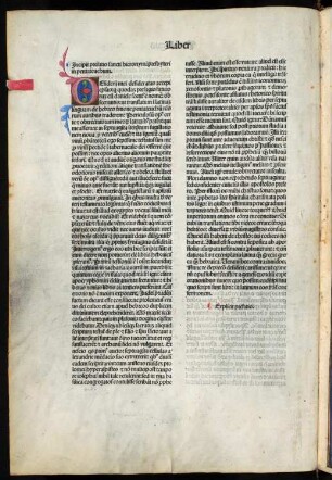 Biblia latina, 1479 : Blatt (fol.3 verso) aus: Biblia latina. Venedig, 1479. Dresden: SLUB Ink.2876.2