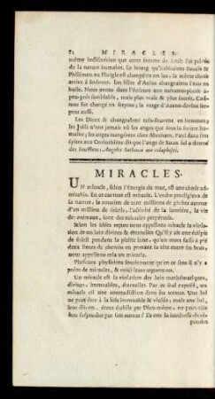 Miracles