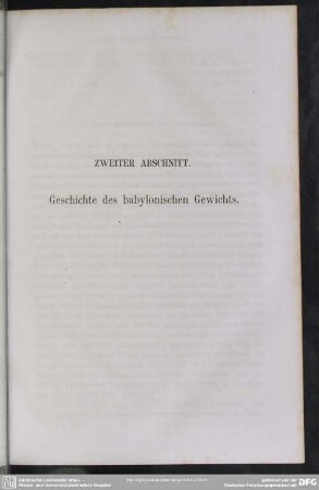 Zweiter Abschnitt. Geschichte des babylonischen Gewichts
