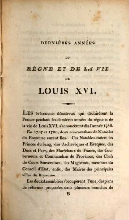 Dernières années du règne et de la vie de Louis XVI
