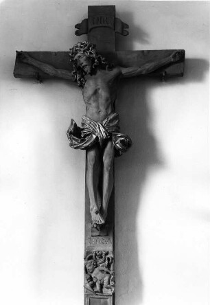 Kruzifix : Kruzifix. Sandstein (1527). Miltenberg, Pfarrkirche Sankt Jakobus