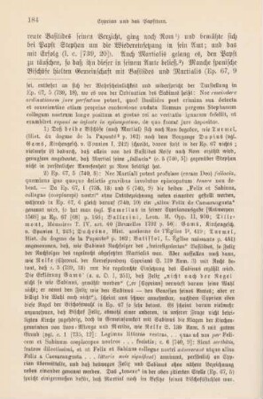 184-199 Cyprian und das Papsttum : Fortsetzung