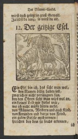 [Der geitzige Esel.]