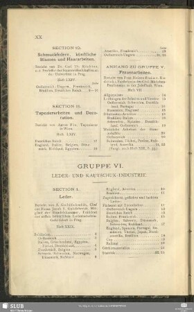 Gruppe VI. Leder- Und Kautschuk-Industrie