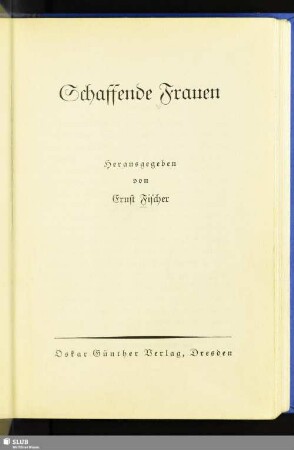 Schaffende Frauen