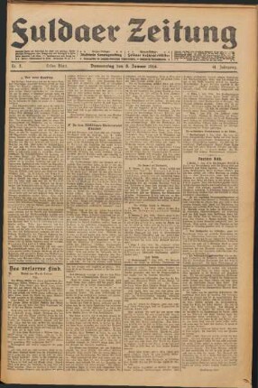 Ausgabe vom Donnerstag, den 08. Januar 1914.
