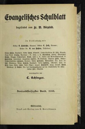 52: Evangelisches Schulblatt - 52.1908