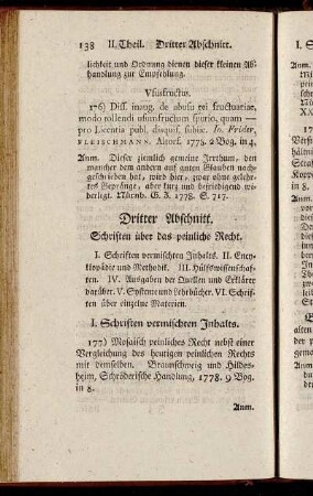 Dritter Abschnitt. Schriften über das peinliche Recht.