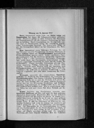Sitzung am 11. Januar 1927