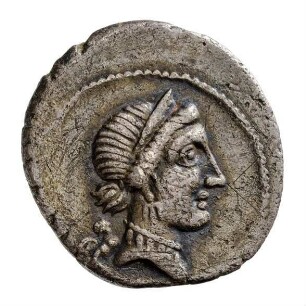 Münze, Denar, 46 - 45 v. Chr.