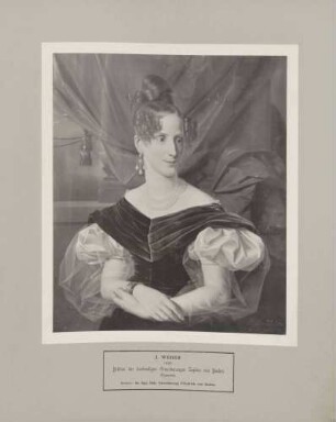 Großherzogin Sophie von Baden, 1838, Gemälde von J. Weber