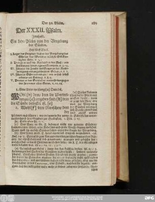 Der XXXII. Psalm.