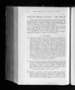 Wendischer Städtetag zu Lübeck. - 1504 April 20.