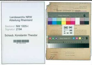 Entnazifizierung Konstantin Theodor Schaub , geb. 10.12.1908 (Betriebsfuehrer)