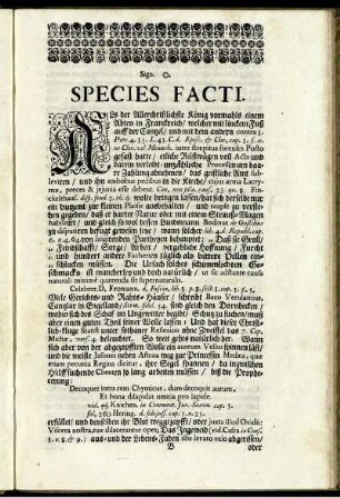 Species Facti.