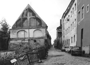 Bautzen, Siebergasse. Blick von der Heringstraße nach Norden