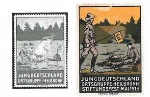Werbemarke "Jungdeutschland Ortsgruppe Heilbronn Stiftungsfest Mai 1913"