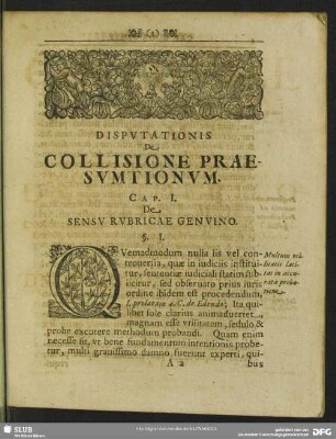 Cap. I. De Sensu Rubricae Genuino