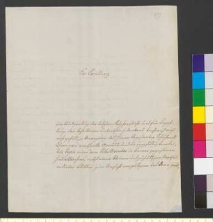 Brief von Börner, Carl Gustav an Goethe, Johann Wolfgang von
