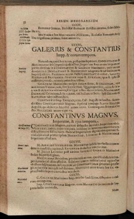 Galerius & Constantius Impp. & eorum tempora.