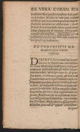 De Compositis Medicamentis quae veneno resistunt.