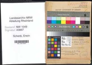 Entnazifizierung Erwin Schenk , geb. 25.01.1913 (Beamter)
