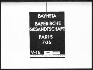 Die Übermittlung der Nachricht vom Ableben des Herzogs Théophile Joseph d'Avaray an Herzog Maximilian in Bayern