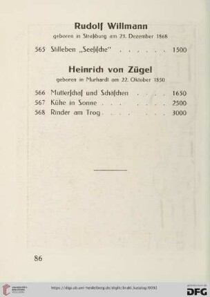Heinrich von Zügel (Nr.566-568)