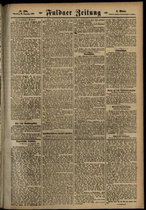 Zweite Ausgabe vom Samstag, den 22. Dezember 1917.