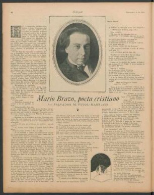 Mario Bravo, poeta cristiano