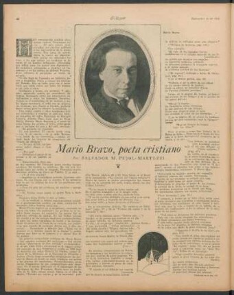 Mario Bravo, poeta cristiano
