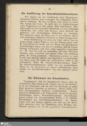 Die Rückwand des Schaufensters