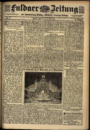 Zweite Ausgabe vom Mittwoch, den 09. Mai 1900.
